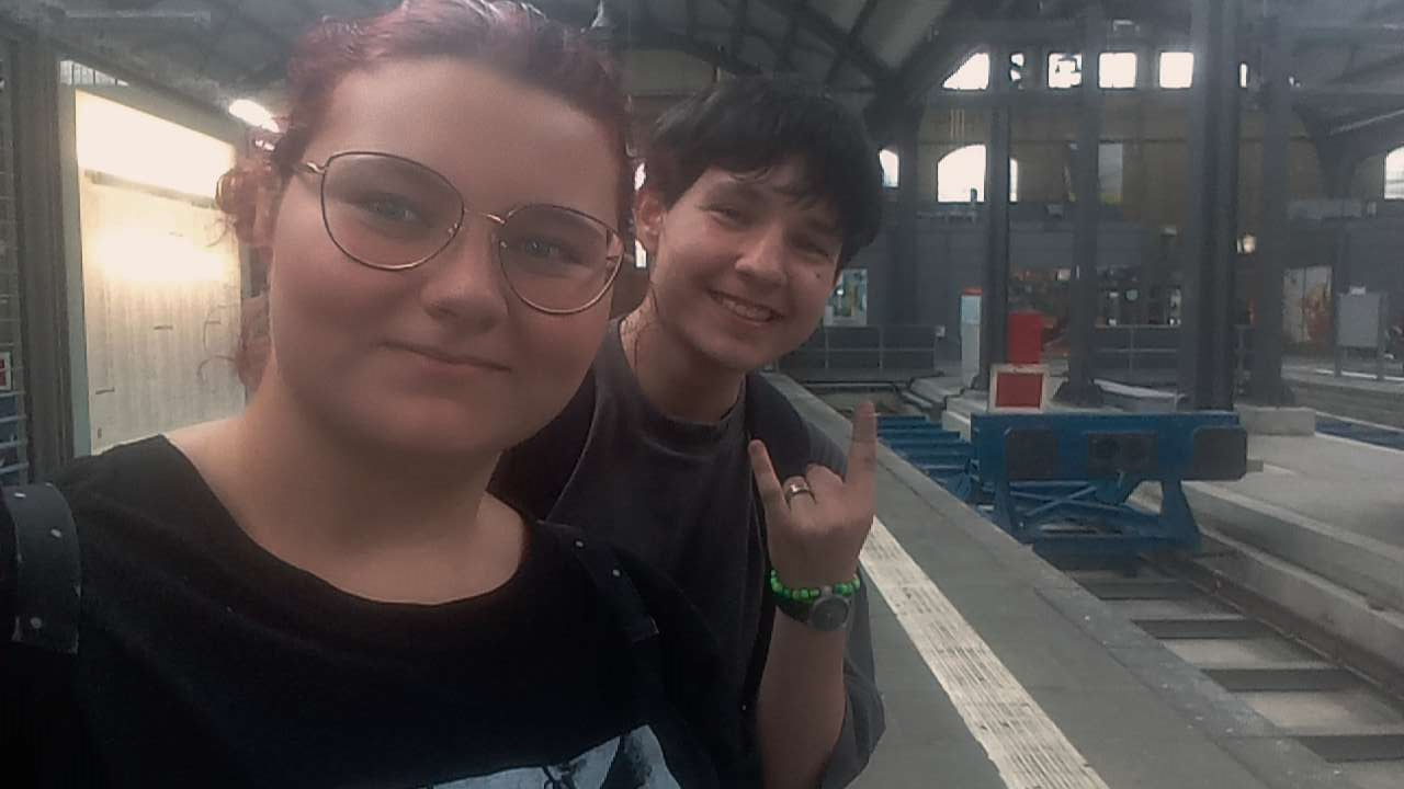 At the Frankfurt Central Station with a Friend